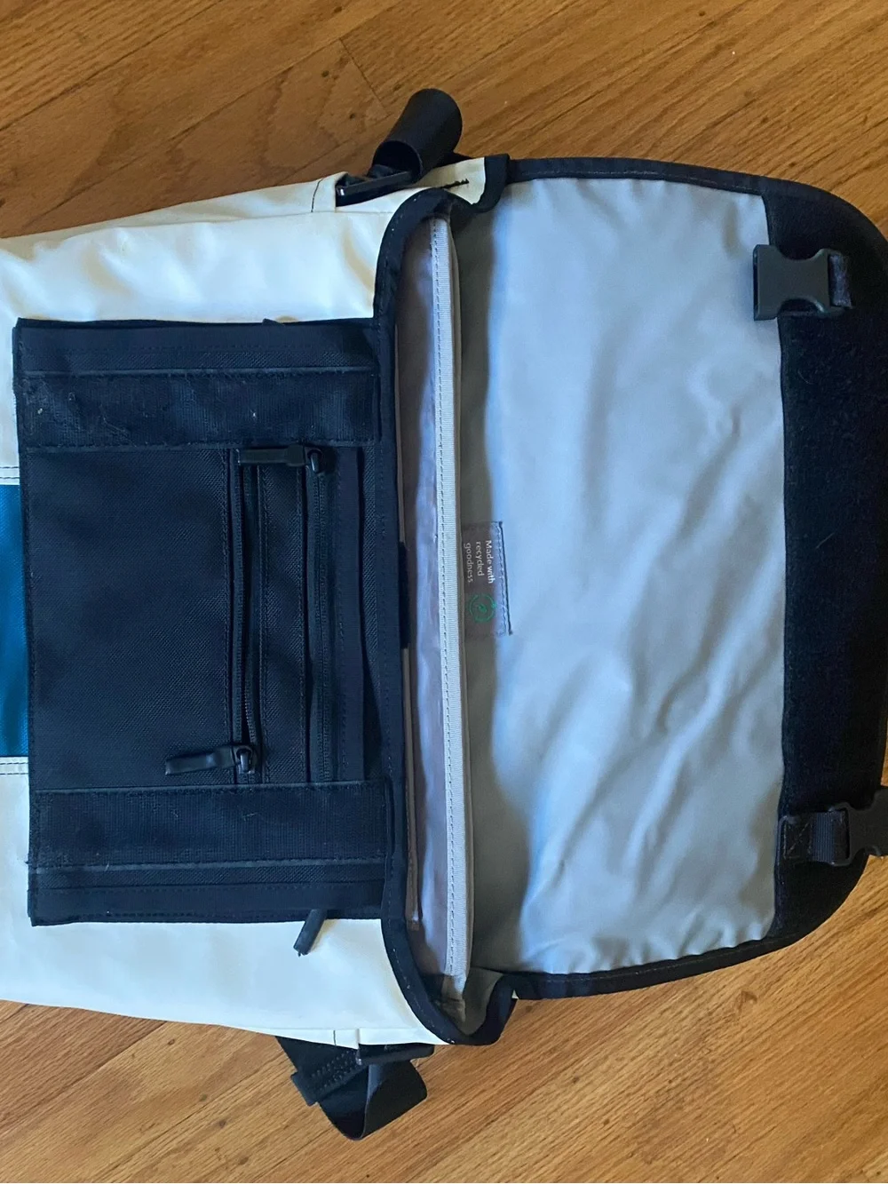 Timbuk2 Teal and White Classic Messenger Bag